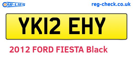 YK12EHY are the vehicle registration plates.