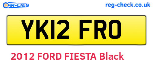 YK12FRO are the vehicle registration plates.