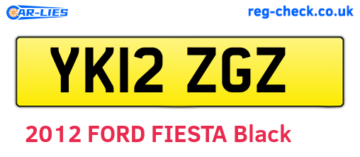 YK12ZGZ are the vehicle registration plates.
