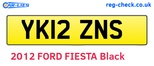YK12ZNS are the vehicle registration plates.