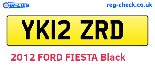 YK12ZRD are the vehicle registration plates.