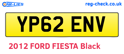 YP62ENV are the vehicle registration plates.