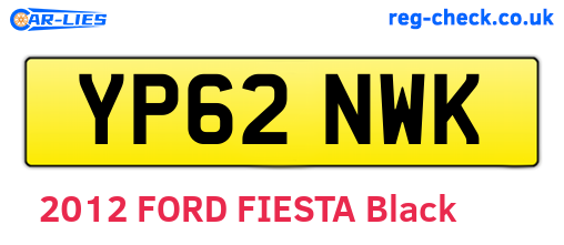YP62NWK are the vehicle registration plates.