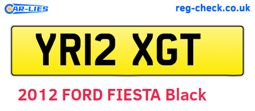 YR12XGT are the vehicle registration plates.