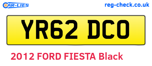 YR62DCO are the vehicle registration plates.