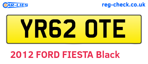 YR62OTE are the vehicle registration plates.