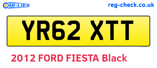 YR62XTT are the vehicle registration plates.