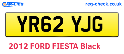 YR62YJG are the vehicle registration plates.