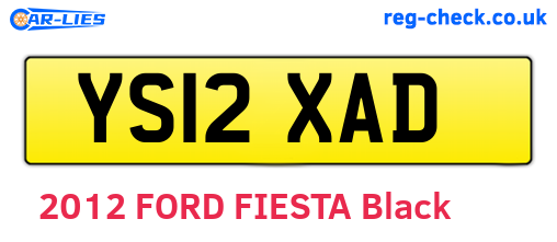 YS12XAD are the vehicle registration plates.