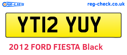 YT12YUY are the vehicle registration plates.