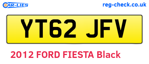 YT62JFV are the vehicle registration plates.