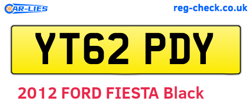 YT62PDY are the vehicle registration plates.
