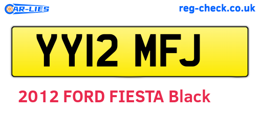 YY12MFJ are the vehicle registration plates.