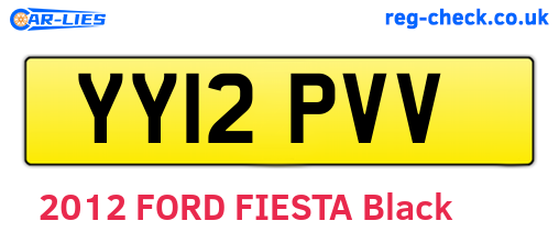 YY12PVV are the vehicle registration plates.