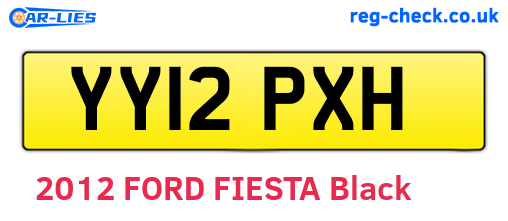 YY12PXH are the vehicle registration plates.