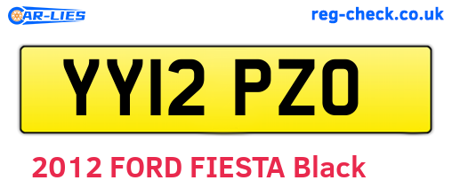 YY12PZO are the vehicle registration plates.