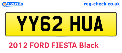 YY62HUA are the vehicle registration plates.