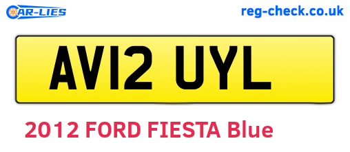 AV12UYL are the vehicle registration plates.