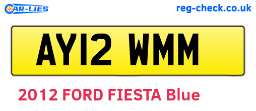 AY12WMM are the vehicle registration plates.