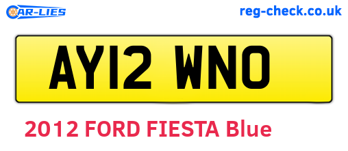 AY12WNO are the vehicle registration plates.