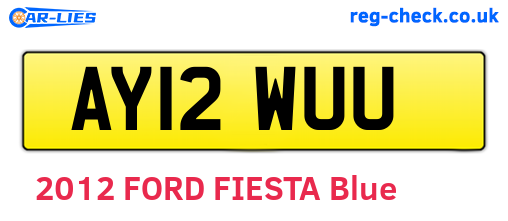 AY12WUU are the vehicle registration plates.