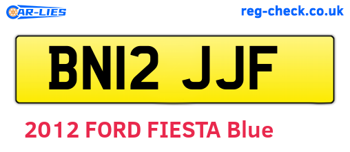 BN12JJF are the vehicle registration plates.