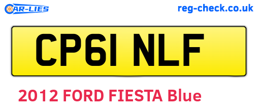 CP61NLF are the vehicle registration plates.