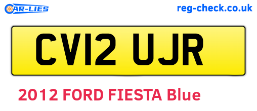 CV12UJR are the vehicle registration plates.