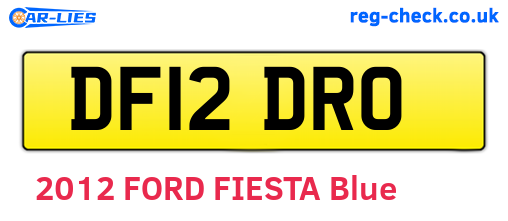 DF12DRO are the vehicle registration plates.