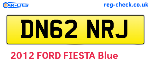 DN62NRJ are the vehicle registration plates.