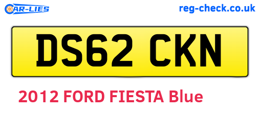 DS62CKN are the vehicle registration plates.