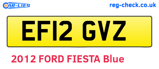 EF12GVZ are the vehicle registration plates.
