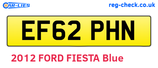 EF62PHN are the vehicle registration plates.