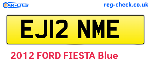 EJ12NME are the vehicle registration plates.