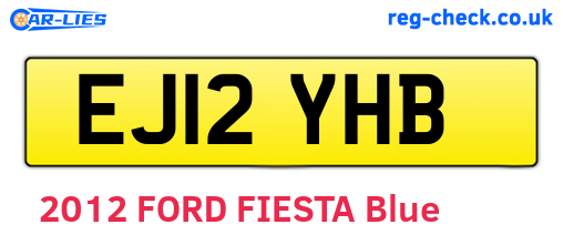 EJ12YHB are the vehicle registration plates.