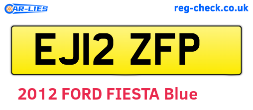 EJ12ZFP are the vehicle registration plates.