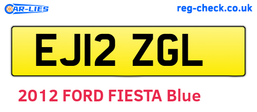EJ12ZGL are the vehicle registration plates.