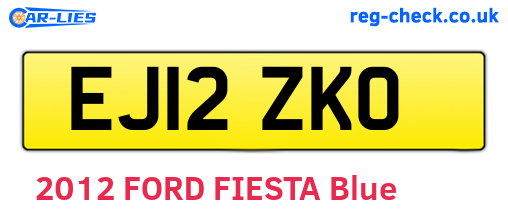 EJ12ZKO are the vehicle registration plates.