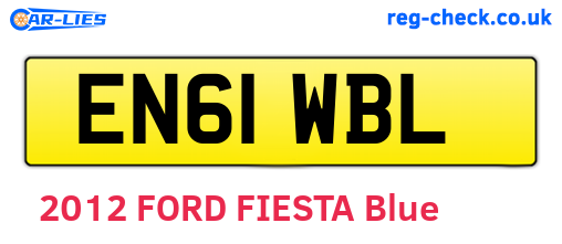 EN61WBL are the vehicle registration plates.