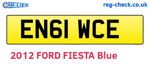 EN61WCE are the vehicle registration plates.
