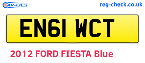 EN61WCT are the vehicle registration plates.