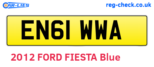 EN61WWA are the vehicle registration plates.