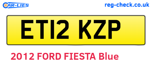 ET12KZP are the vehicle registration plates.