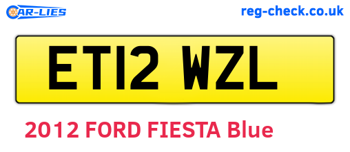 ET12WZL are the vehicle registration plates.