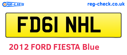 FD61NHL are the vehicle registration plates.