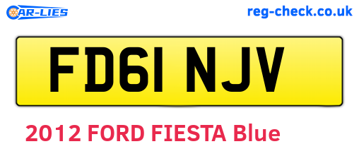 FD61NJV are the vehicle registration plates.