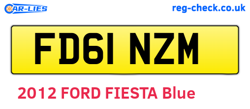FD61NZM are the vehicle registration plates.