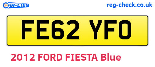 FE62YFO are the vehicle registration plates.