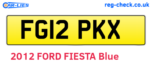 FG12PKX are the vehicle registration plates.