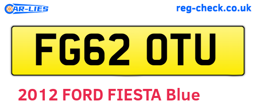 FG62OTU are the vehicle registration plates.